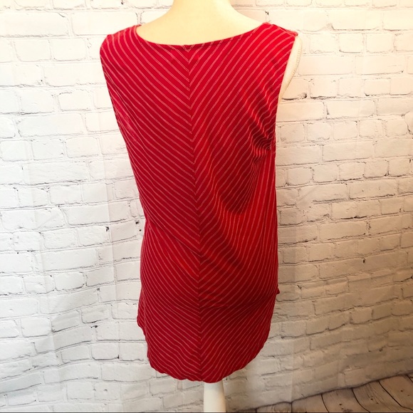 t.la | Anthro red tie-front button up tank top - Picture 7 of 11